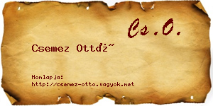 Csemez Ottó névjegykártya