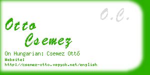 otto csemez business card